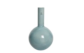 Vase aus Steingut in nebelblau, 33 cm