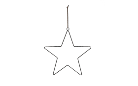 Deko-Stern zum Aufhängen in schwarz, 24,5 x 23,5 cm