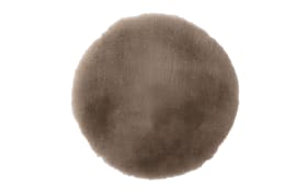 Sitzkissen aus Kunstfell in taupe