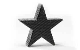 Deko-Stern in schwarz, 12,7 cm