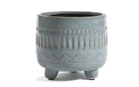 Vase Übertopf hellblau, ca. 15 cm