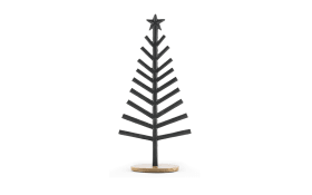 Weihnachtsbaum mit Stern, schwarz,  40 cm 