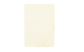 Spannbetttuch in creme, 140 x 200 x 8 cm