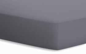 Spannbetttuch Basic in graphit, 140 x 200 x 25 cm