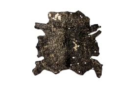 Kuhfellteppich Glam 110 in elfenbein-gold, ca. 2,00 qm