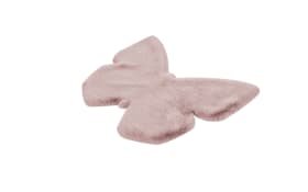 Hochflorteppich Butterfly in rosa, 70 x 90 cm