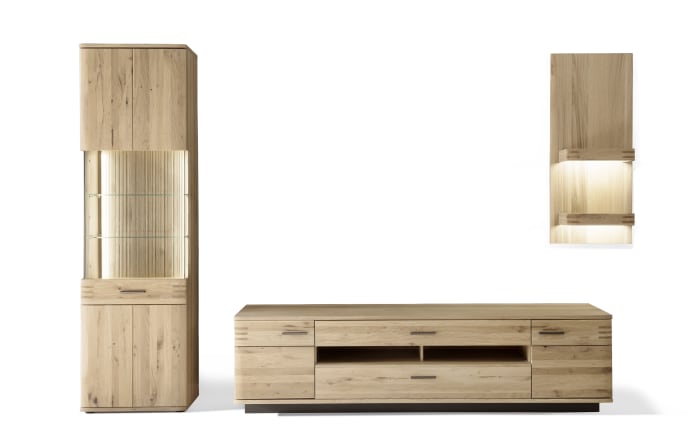 Wohnwand Salvador in Balkeneiche bianco geölt massiv online bei Hardeck