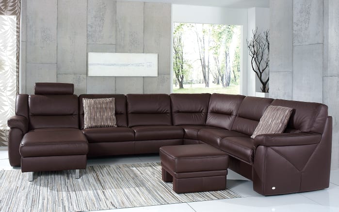 Leder-Wohnlandschaft 1101 Planopoly 7 in maron online bei Hardeck kaufen