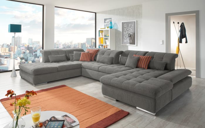 Wohnlandschaft Santa Fe in grau online bei Hardeck kaufen