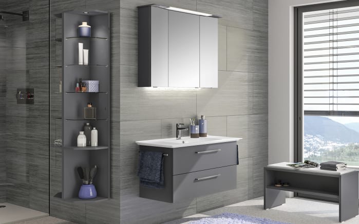 Bad-Einrichtung Pineo in quarzgrau Matt online bei Hardeck kaufen