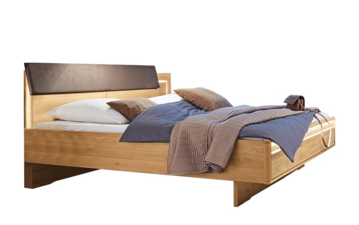 Liegenbett Samoa In Eiche Teilmassiv Mit Polsterkopfteil Online Bei Hardeck Kaufen