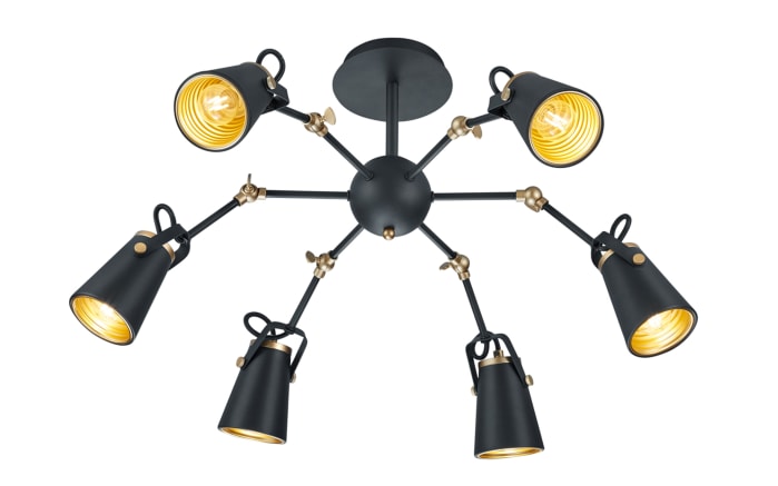 Deckenleuchte Edward in schwarz/gold online bei Hardeck kaufen